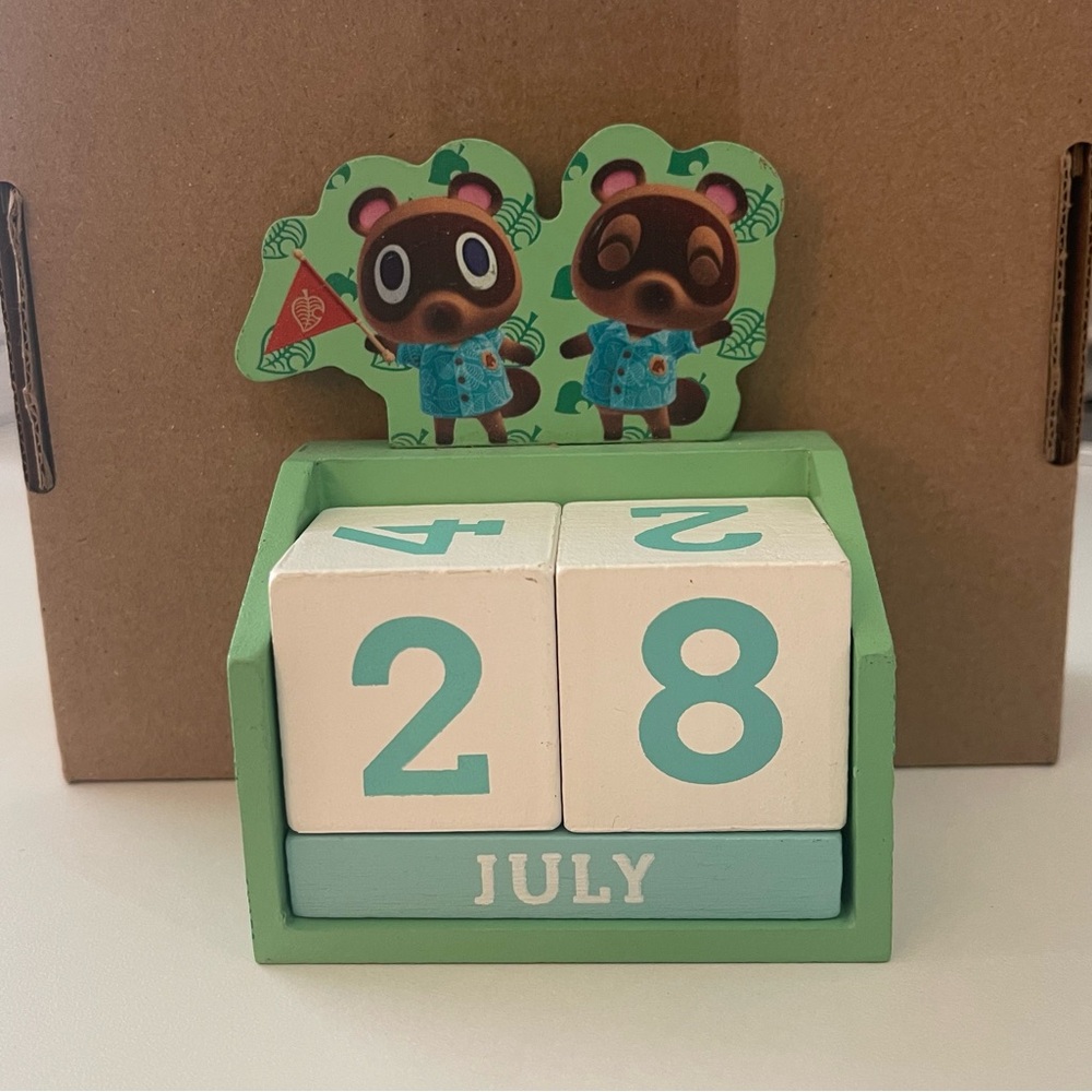 Animal Crossing New Horizons Wooden Block Calendar